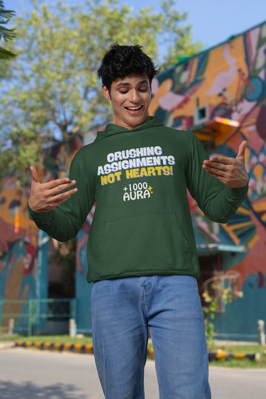 Crushing Assignments not hearts | Hoodie(Male)